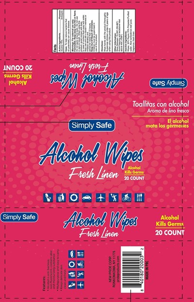 01b LBL Simply Safe Alcohol Wipes 20ct